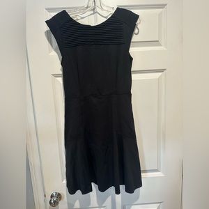 Banana Republic, black dress, gold zipper
